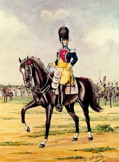 Anne Savary, duc de Rovigo, passant en revue les troupes de gendarmerie en 1801, 1932 - Bucquoy